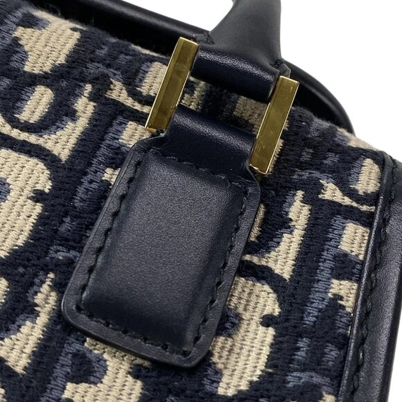 DIOR/ChristianDior Small Boston Bag M8671UZAX_M928 Blue Jacquard - Handbag - Picture 6 of 14